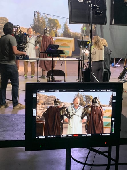 Rainn Wilson on the set of a Yellow Dot Studios production.