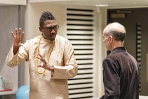 Kwame Kwei-Armah and Finbar Lynch in rehearsals for The Lady from the Sea at the Donmar Warehouse.