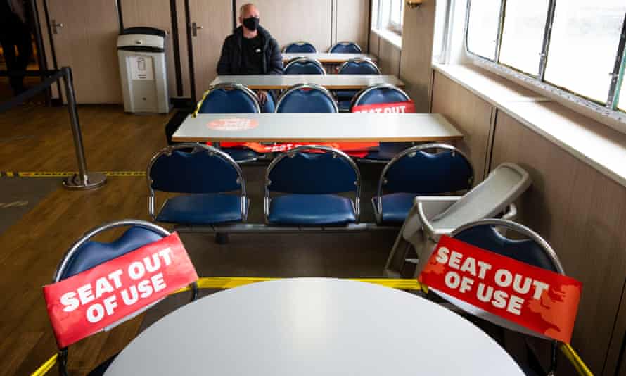 Social distancing measures on the CalMac ferry