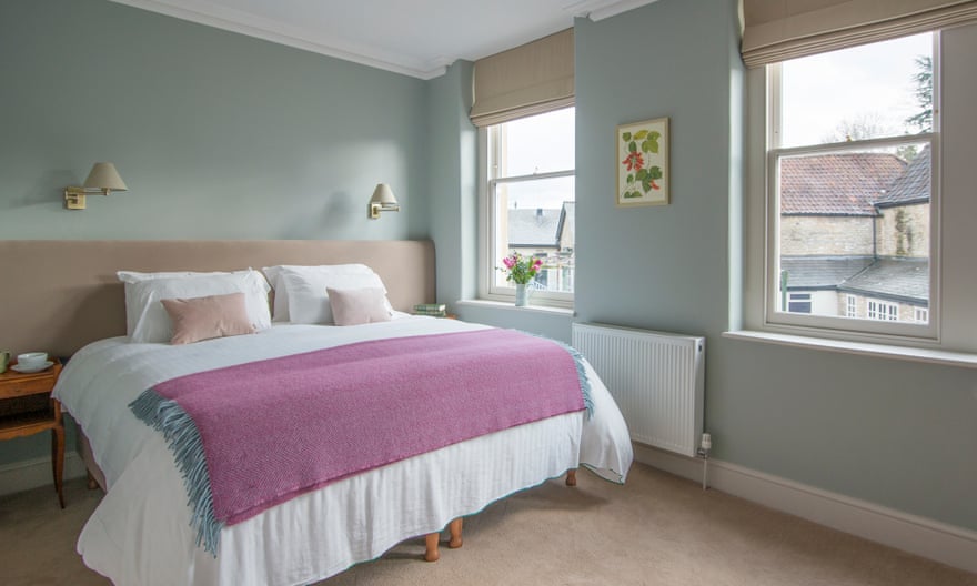 Double bedroom at Bistro Lotte, Frome, Somerset, UK.