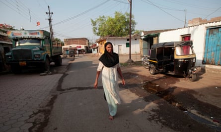 Fatima Munshi in her home village in Khandwa, India.