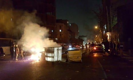People protest in Tehran, Iran December 30, 2017 in this picture obtained from social media. REUTERS. THIS IMAGE HAS BEEN SUPPLIED BY A THIRD PARTY.     TPX IMAGES OF THE DAY
