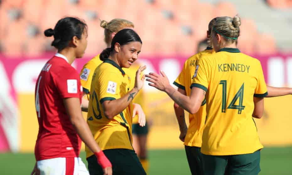 Matildas captain Sam Kerr made her known against Indonesia with five goals to help kick off Australia’s Women's Asian Cup campaign in Mumbai.