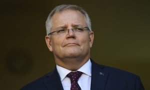 Australian prime minister Scott Morrison speaks to the media during a press conference at Parliament House