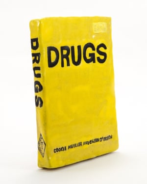 Drugs by Cookie Muller & Glenn O’Brien book made in clay ceramic by artist Seth Bogart