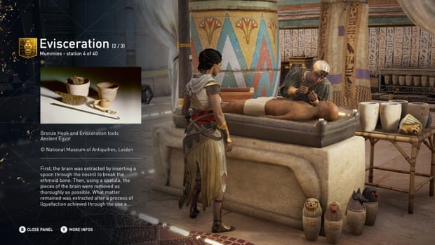 ‘It has good foundations in terms of research’ …screenshot from Assassin’s Creed Origins Discovery Tour.