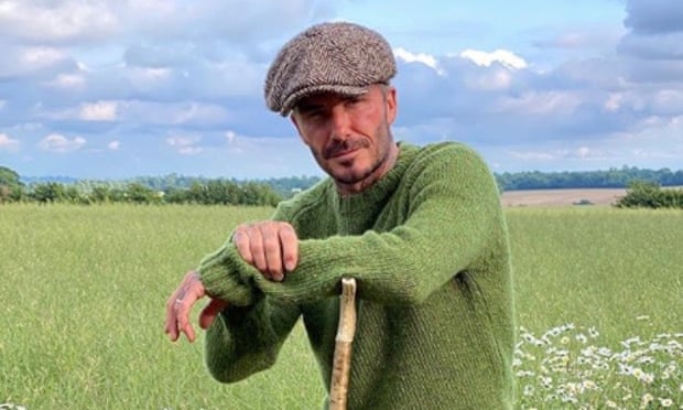 David Beckham in one of his Instagram poses. 