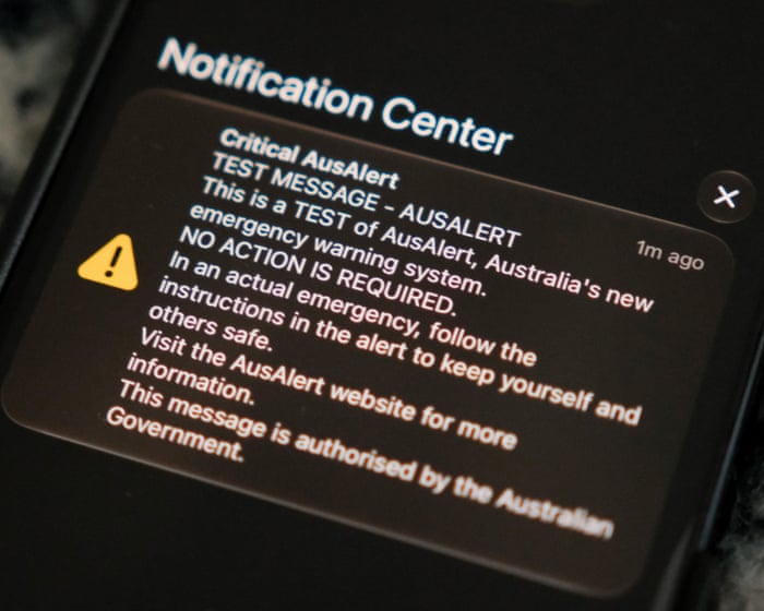 Australia news live: gasps in NSW State Library as AusAlert blares; some users report not receiving test emergency warning