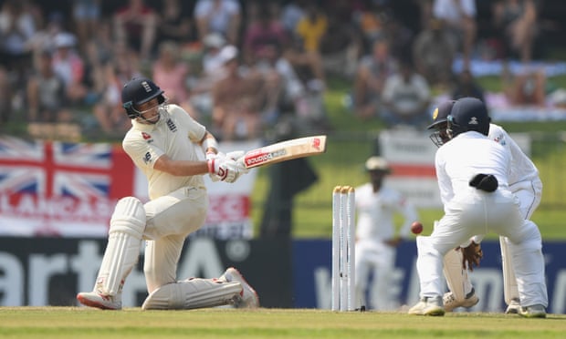 Joe Root sweeps for four during an audacious 124 that may set up a series win for England on Saturday.