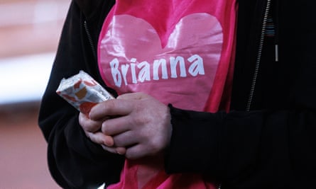 The vigil heard how Brianna Gehy was ‘hilarious, sharp and unapologetically herself, always speaking her mind’.