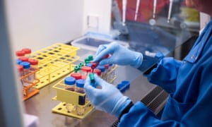 A researcher working on the coronavirus vaccine developed by AstraZeneca and Oxford University. 