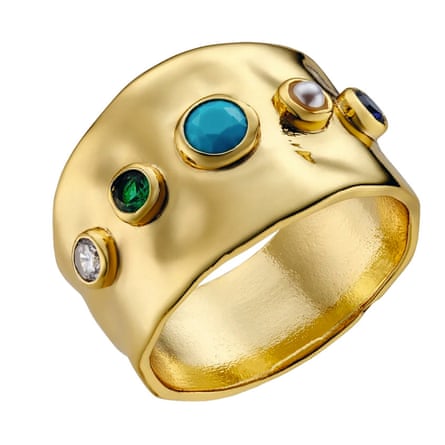 Gold ring, £28, Orelia