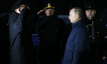 The end of history? Vladimir Putin inspects the Russian fleet in Kaliningrad,