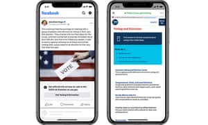 Facebook Adds Labels To Us Posts About Voting Ahead Of Presidential Election Technology The Guardian