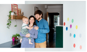 Kieran and Charlotte with their son, Oliver.