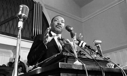 Martin Luther King Jr speaking in Atlanta in 1960.