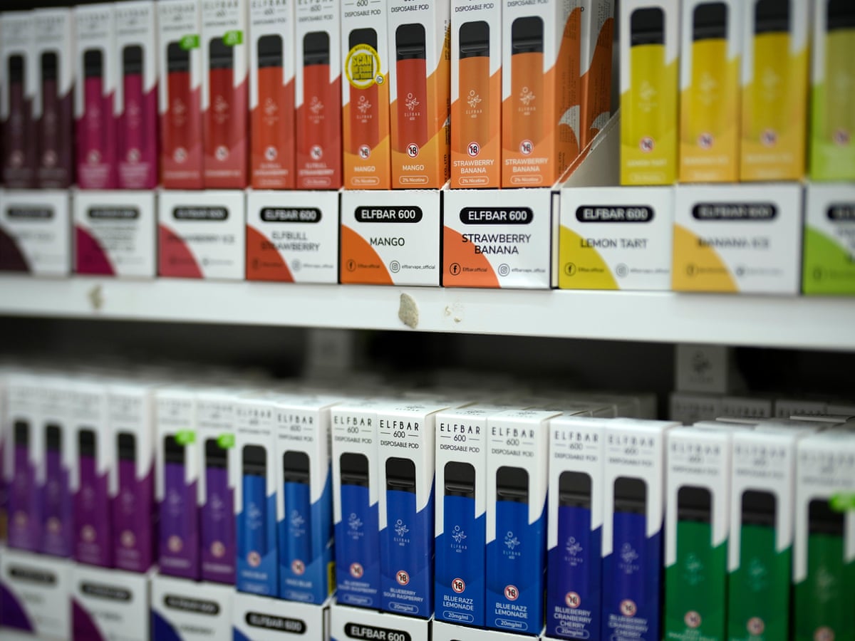 Ministers set to ban single-use vapes in UK over child addiction fears | Vaping | The Guardian Ministers set to ban single-use vapes in UK over child addiction fears | Vaping | The Guardian
