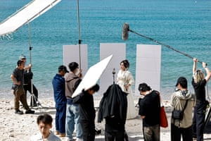 A photoshoot on a beach