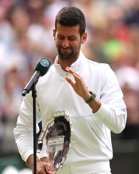 Novak Djokovic was emotional in his post-match interview.