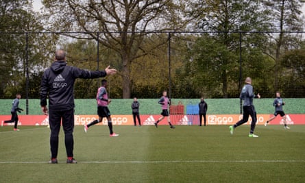 The Ajax players in training.