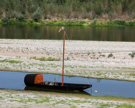 The Loire River has reached unusually low water levels between Blois and Amboise, central France.