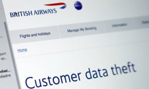 Letter from British Airways telling customers of a big data theft in 2018