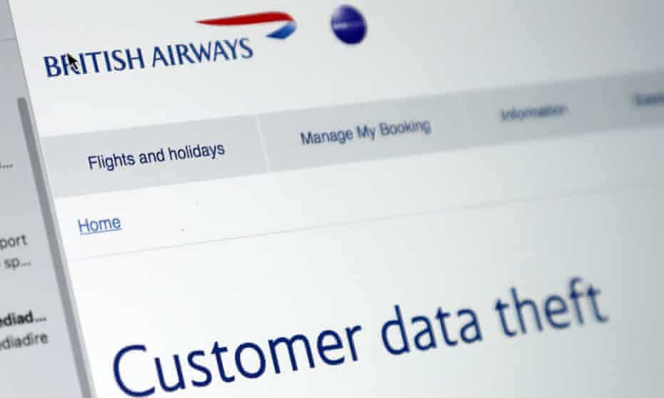 The email sent to BA customers after the data breach in 2018.