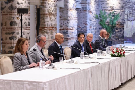 The US delegation at the meeting this morning in Istanbul.