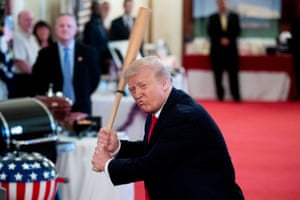 Trump at a ‘Spirit of America Showcase’, at the White House on Wednesday.