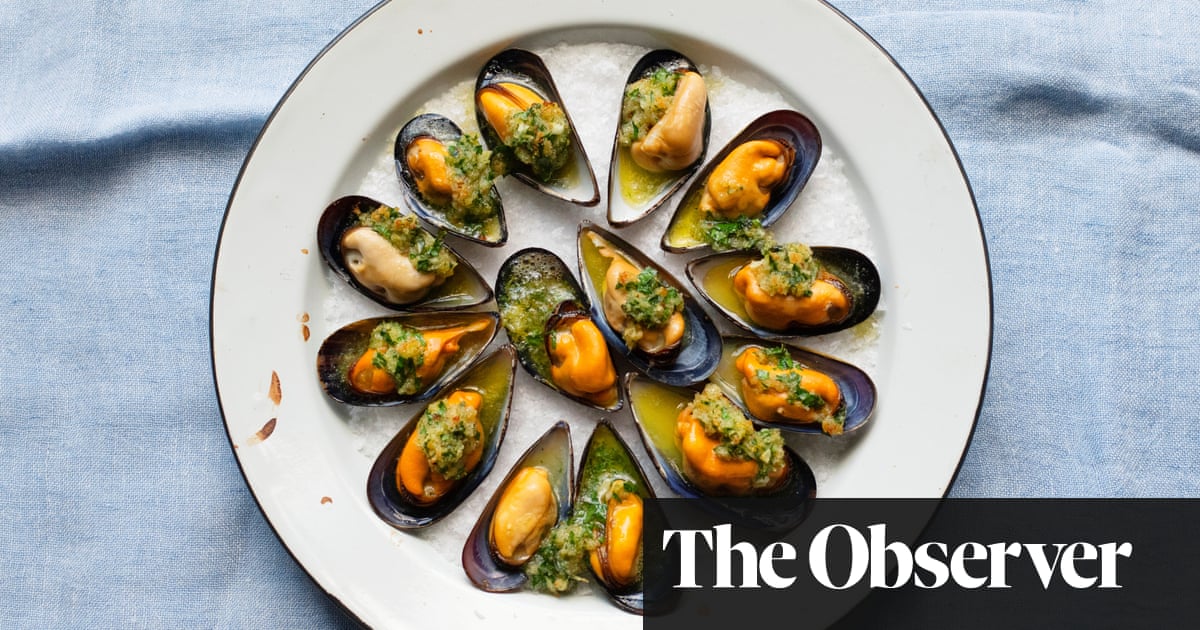 Nigel Slater’s recipe for mussels with herb butter
