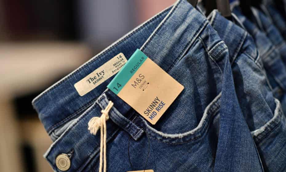 Jeans on sale at a Marks & Spencer store