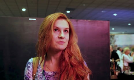 Maria Butina speaks to camera at the FreedomFest conference in Las Vegas, Nevada, on 11 July 2015.