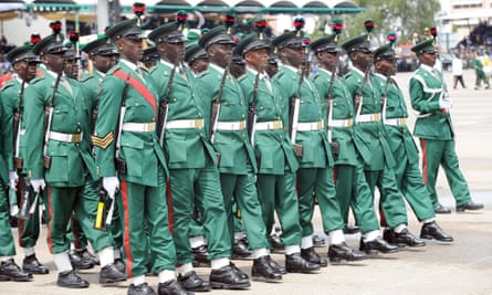 Soldiers during celebrations to mark Nigeria’s 50th independence anniversary in Abuja, 2010.