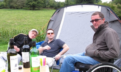 James Coke takes an annual camping trip with his son, Connor, (left) and friend Gideon 