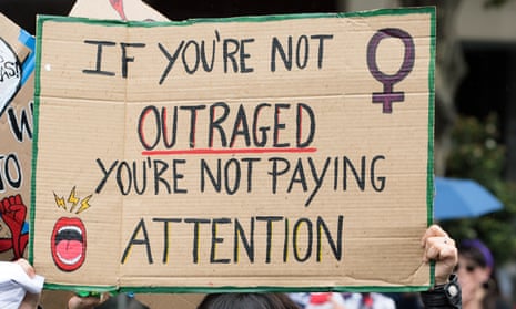 A placard at an International Women’s Day rally in Melbourne