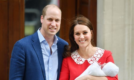 The Duke and Duchess of Cambridge shortly after their Prince Louis’ birth.