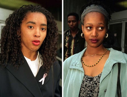 Two young black women leaving an industrial tribunal