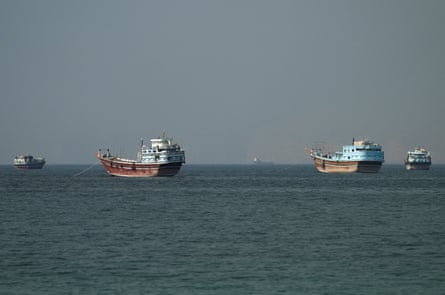Vessels in the strait of Hormuz