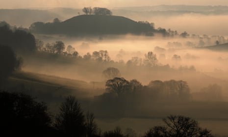 Cycles of daybreak … Downham Hill in Gloucestershire