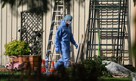 Police at the scene of a murder investigation in Burpengary, Queensland