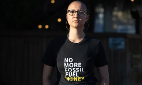 Marcela Mulholland, 21, stands outside the Civic Media Center in Gainesville, Florida on February 25, 2019. Mulholland is part of the Sunrise Movement, a grassroots organization that advocates for climate change policy.