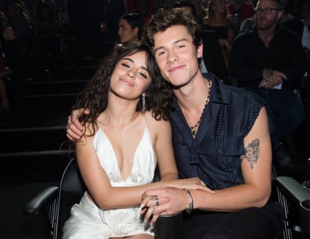 With Camila Cabello at the MTV Video Music awards in 2019.