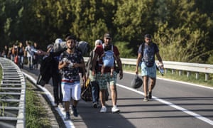 Refugees near Croatia-Serbia border