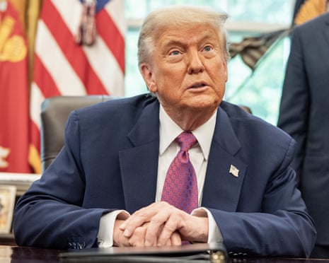 President Trump speaks in the Oval Office at the White House