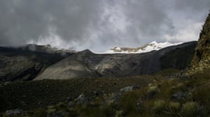 Ritacuba Blanco is the highest peak of Cordillera Oriental in the Andes Mountains of Colombia. The glaciers in South America are retreating, and Klaus Thymann’s image shows the former front of the glacier where the moraine has formed