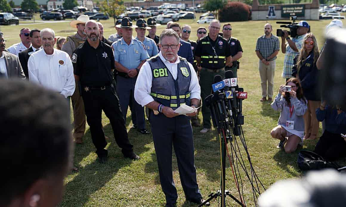 Georgia bureau of investigations director Chris Honey speaks during a press conference
