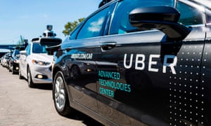 Pilot models of Uber’s self-driving car fleet. The Arizona crash marks the first known fatal collision between an autonomous car and a pedestrian.