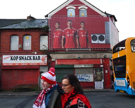 Liverpool fans descend on Anfield.