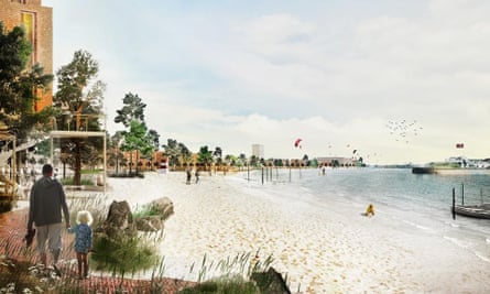 An artist’s impression of how Lynetteholm would have looked based on the first proposals in 2018.