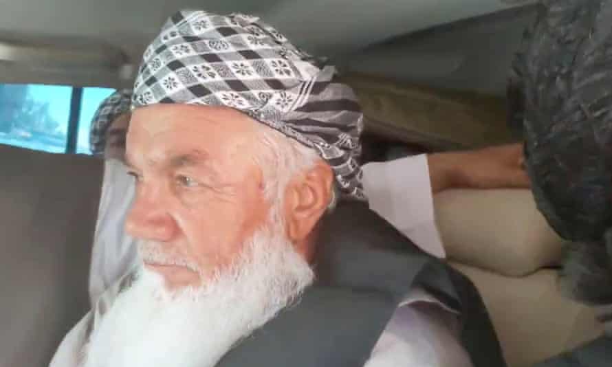 A Taliban image of Ismail Khan in captivity.